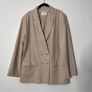 Old Navy Beige Double-Breasted Blazer